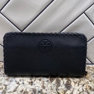 Tory Burch Womens  Leather Marion Multi Zip Continental Wallet